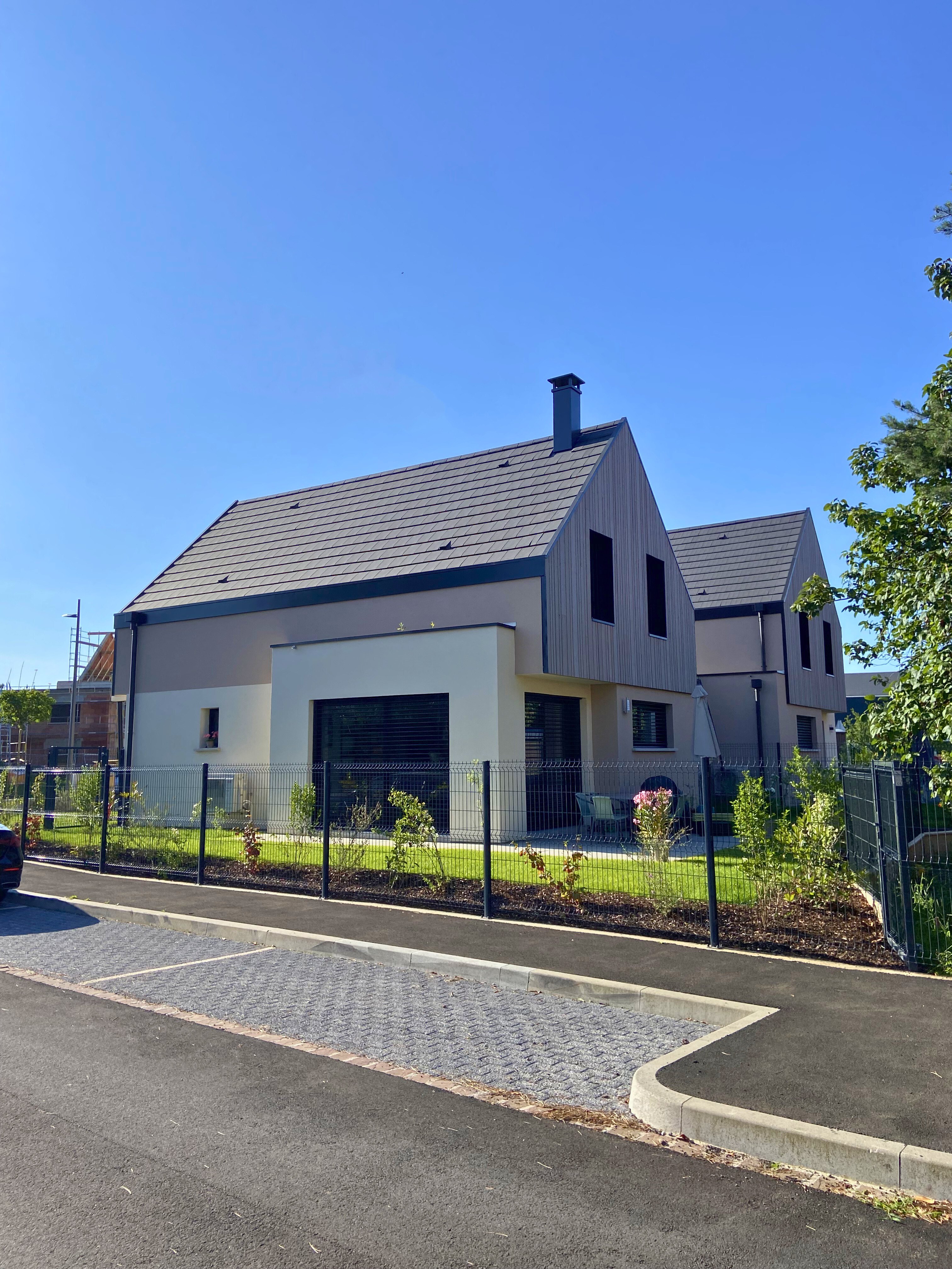 Ensemble de 4 maisons accolées construites par Maisons Néo, dans le quartier des Maraîchers à Colmar Ensemble de 4 maisons neuves à colmar