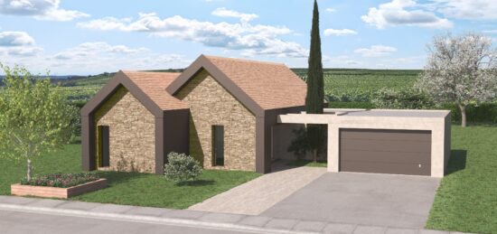 Plan de maison Surface terrain 139 m2 -  - 2  chambres -  sans garage 