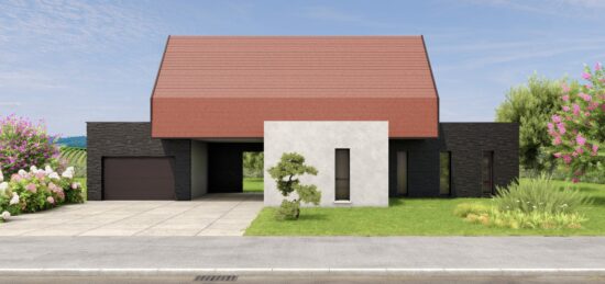 Plan de maison Surface terrain 130 m2 -  - 3  chambres -  sans garage 