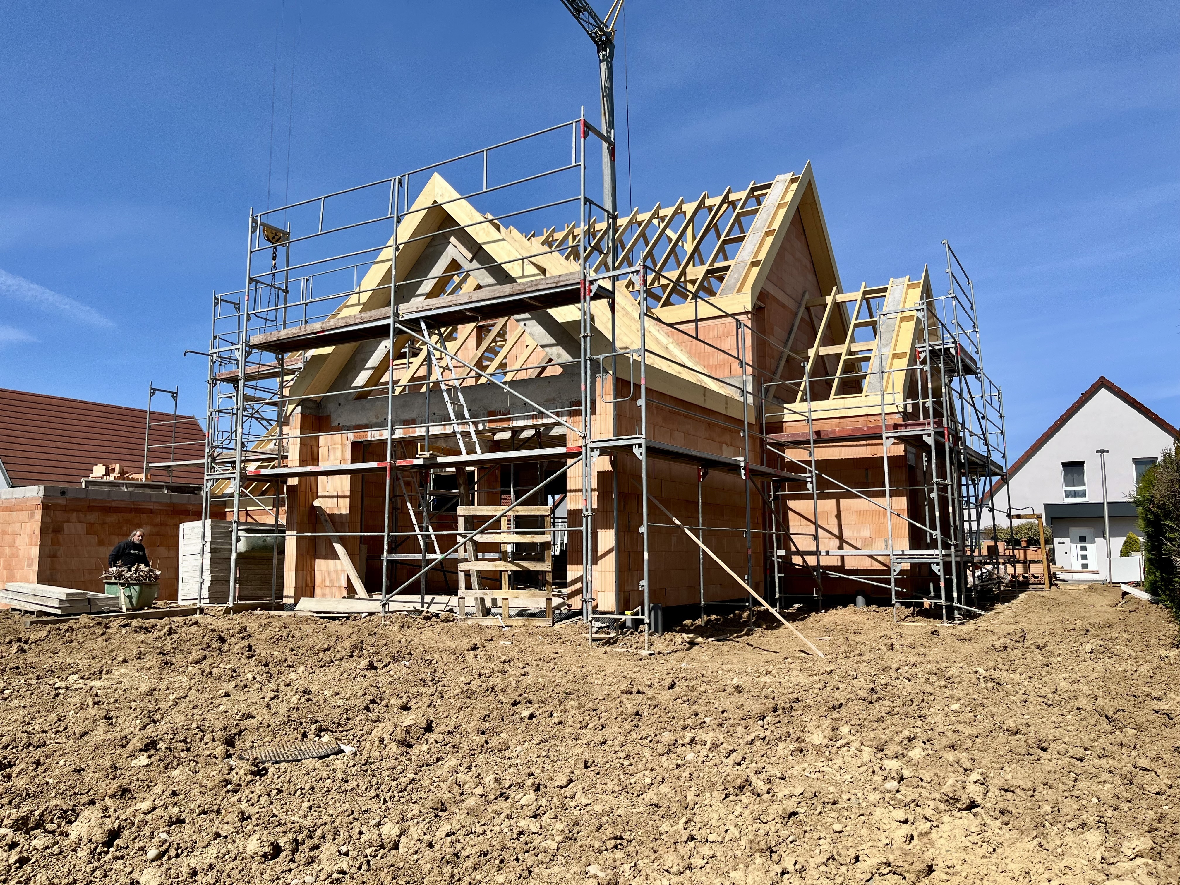 maison en cours de construction à Eguisheim