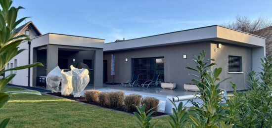 Construction d’une maison à toiture plate à Grussenheim